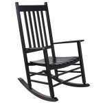 Oversized Wooden Rocking Chair for Outdoor Comfort
