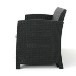 St. Lucia Outdoor 3-Seater Faux Wicker Sofa