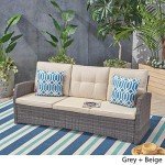 Joanne 3-Seater Outdoor Wicker Sofa, Grey