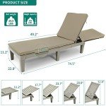 YITAHOME Outdoor Chaise Lounge Chairs Set of 2