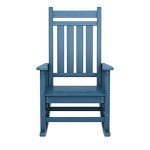Oversized Blue Rocking Chair for Outdoor Relaxation