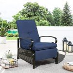 Ulax Patio Recliner Chair with Adjustable Back