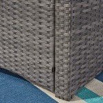 Joanne 3-Seater Outdoor Wicker Sofa, Grey