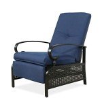 Ulax Patio Recliner Chair with Adjustable Back