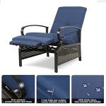 Ulax Patio Recliner Chair with Adjustable Back