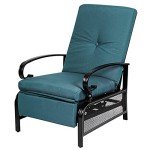 Peacock Blue Adjustable Outdoor Lounge Chair