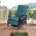 Peacock Blue Adjustable Outdoor Lounge Chair