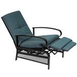 Peacock Blue Adjustable Outdoor Lounge Chair