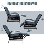 Peacock Blue Adjustable Outdoor Lounge Chair