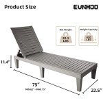 EUNHOO Adjustable Outdoor Chaise Lounge Set of 2