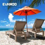 EUNHOO Adjustable Outdoor Chaise Lounge Set of 2