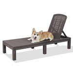 Mocha Waterproof Outdoor Chaise Lounge Chair