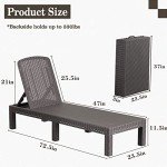 Mocha Waterproof Outdoor Chaise Lounge Chair