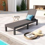 Mocha Waterproof Outdoor Chaise Lounge Chair