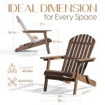 IDZO Outdoor Adirondack Chair Set for Patios