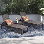 Mocha Waterproof Outdoor Chaise Lounge Chair