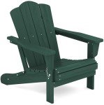 KINGYES Green Folding Adirondack Chair, All-Weather Design