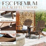 IDZO Outdoor Adirondack Chair Set for Patios