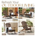 IDZO Outdoor Adirondack Chair Set for Patios