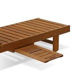Furinno Tioman Teak Outdoor Patio Sun Lounger