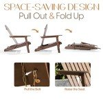 IDZO Outdoor Adirondack Chair Set for Patios