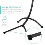 Outdoor Curved Steel Lounge Chair Swing with Canopy