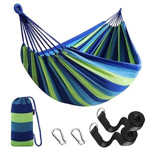 Anyoo Portable Cotton Hammock with Tree Straps