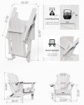 Folding Adirondack Chairs with Cup Holder - White
