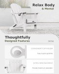 Folding Adirondack Chairs with Cup Holder - White