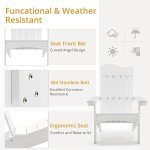 LUE BONA Wave Design Adirondack Chair - White