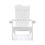LUE BONA Wave Design Adirondack Chair - White