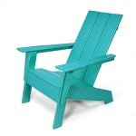 Aqua Blue Modern Resin Adirondack Chair