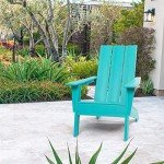 Aqua Blue Modern Resin Adirondack Chair