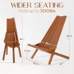 Elina Eucalyptus Adirondack Chairs, Set of 2