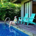 Aqua Blue Modern Resin Adirondack Chair