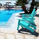 Aqua Blue Modern Resin Adirondack Chair