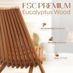 Elina Eucalyptus Adirondack Chairs, Set of 2