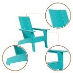 Aqua Blue Modern Resin Adirondack Chair