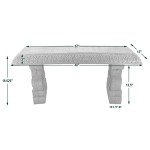 Arcadia Garden Fiberclay Outdoor Patio Bench