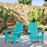 Aqua Blue Modern Resin Adirondack Chair