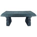 Arcadia Garden Fiberclay Outdoor Patio Bench