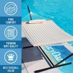 Double Quilted Fabric Hammock for Two, 12 FT