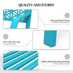 VINGLI 50" Floral Back Metal Outdoor Bench