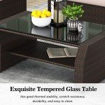 LayinSun 4-Piece Wicker Patio Furniture Set