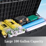 Greesum 100 Gallon Outdoor Resin Deck Box