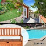 Wooden Outdoor Storage Bench for Patio and Garden