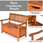 Wooden Outdoor Storage Bench for Patio and Garden