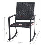 C-Hopetree Outdoor Rocking Chair with Metal Frame