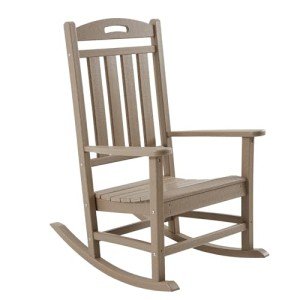 Poly Lumber High Back Outdoor Rocking Chair