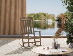 Poly Lumber High Back Outdoor Rocking Chair